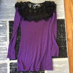 Purple lace dress top